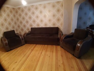 Divanlar: İşlənmiş, Divan, 2 kreslo, Bazalı, Açılan