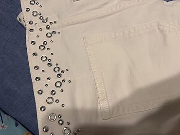 ağ şalvar: Şalvar, Bershka, S, rəng - Ağ — 5