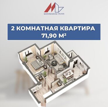 продаётся дом: 2 комнаты, 72 м², Элитка, 2 этаж, ПСО (под самоотделку)