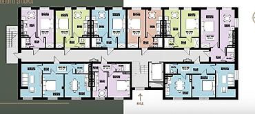 малосемейных: 1 комната, 34 м², ул. Баялинова / Орозбекова Малосемейка, 2 этаж, ПСО (под самоотделку) — 2