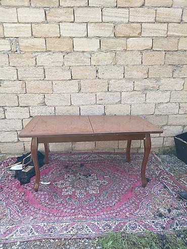 stol 2 ci el: Taxta yemək masası - Material: ağac, üst hissə taxta teksturalı - — 1