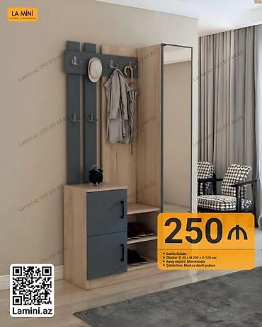 Ev üçün mebel: La Mini giriş dəsti – çoxfunksiyalı dəhliz mebeli - Tərkibi: güzgülü — 1