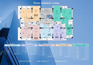 квартиры на ночь бишкек: Строится, Индивидуалка, 1 комната, 46 м²