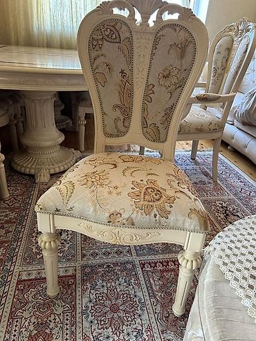 divan ve kreslolar: Qonaq otağı üçün, İşlənmiş, Açılan, Kvadrat masa, 8 stul — 2