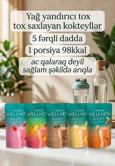 Faberlic Wellness Collagen – yağ yandırıcı, toxluq saxlayan kokteyllər lalafo.az -da Faberlic Wellness Collagen – yağ yandırıcı, toxluq saxlayan kokteyllər