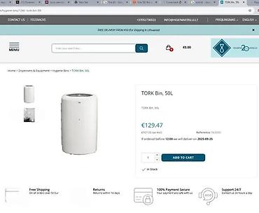 Kante: Tork Elevation B1 – korpa za otpad, 50 L - Zapremina: 50 litara (B1 — 5