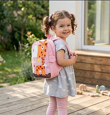 kipling monkey: Детский рюкзак с жирафом - Компактный и лёгкий рюкзачок для дошколят — 2