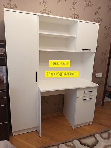 kitab skafı: Düz masa, Stulsuz, Polkalı, Siyirməli, Rusiya, Mat laminat — 1