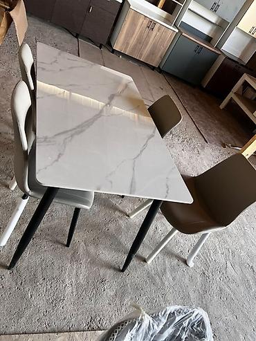 silver kitchen: Кухонный стол и стул, Новый, Самовывоз — 1