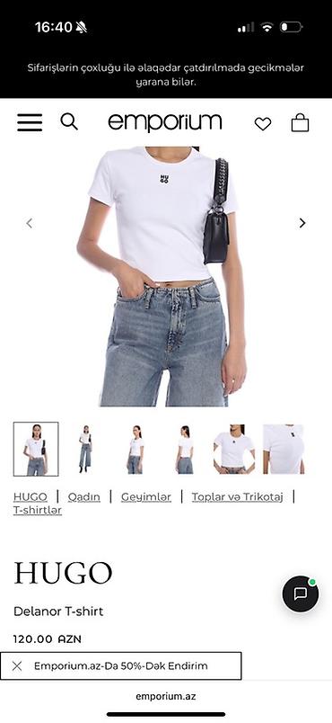 Qadın geyimləri: Hugo tshirt Emporiumdan 120 azn alinib — 2