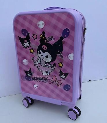 Rančevi, torbe i koferi: Dečji kofer na točkiće – Kuromi dizajn, ljubičasti - Šarmantan kofer — 3