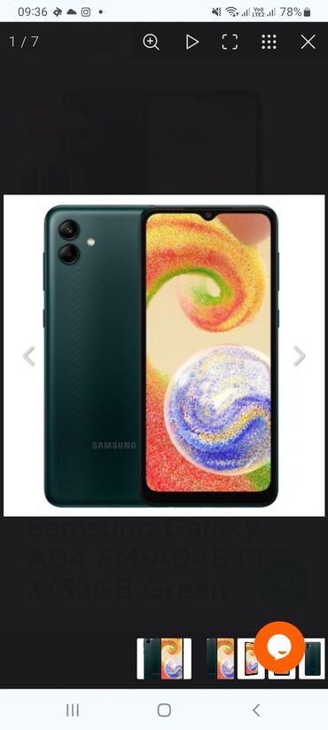samsung galaxy a 10 qiymeti: Samsung Galaxy A04, 32 GB, rəng - Qara, Sensor