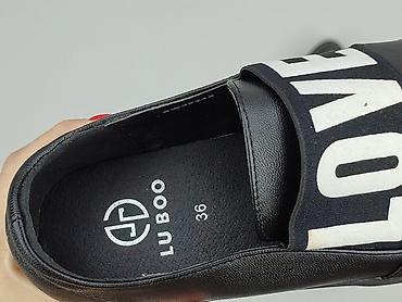 klapki hermes paris: Czarne slip-ony damskie LU BOO, rozmiar 36 - Model: slip-on z — 5