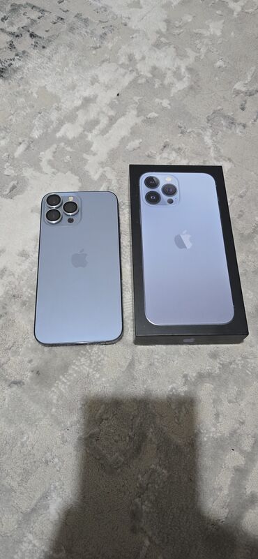 манитор игравой: IPhone 13 Pro Max, Б/у, 256 ГБ, Sierra Blue, Коробка, 80 %