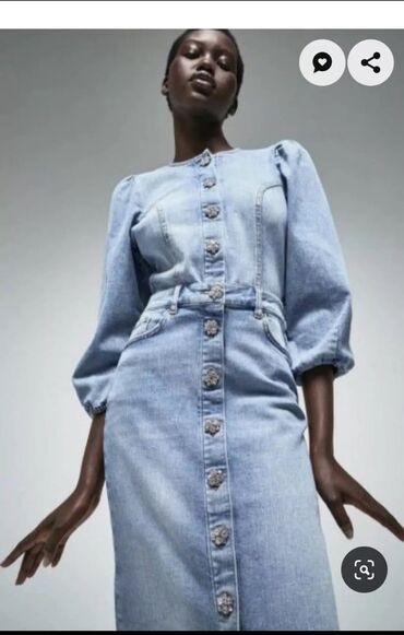 Нижнее белье: Повседневное платье, Миди, Zara, L (EU 40)