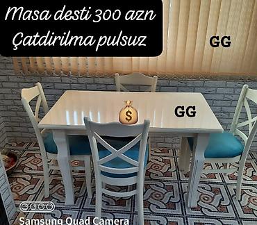 Masalar və oturacaqlar: Yeni, 4 stul — 1