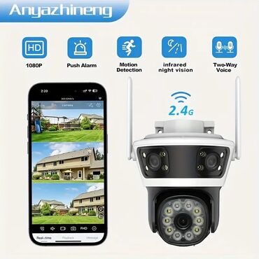 Videomüşahidə: Wi-Fi PTZ Kamera 360°FHD Original iCom365 Brendi 360° PTZ kamera -4MP — 7