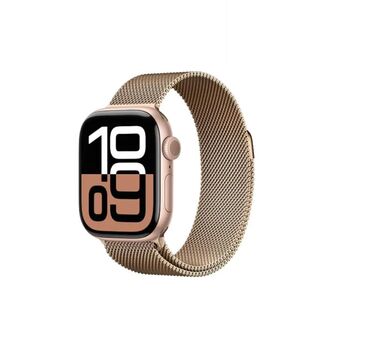 Smart saatlar: Apple Watch Series 10 Titanium Gold 46mm Yeni və bağlı qutudur