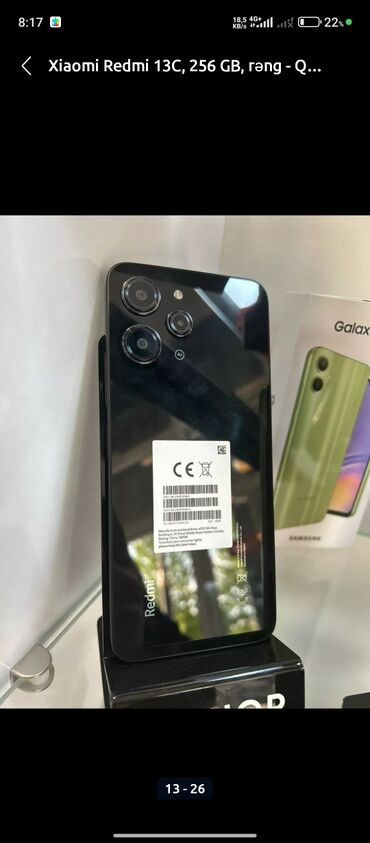 xiaomi 9c qiymeti: Xiaomi Redmi 12, 256 GB, rəng - Qara, 
 Zəmanət, Barmaq izi, İki sim kartlı