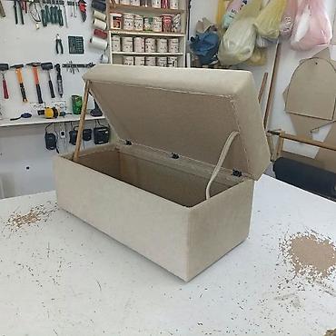 lidl namestaj: Tapacirana klupa/sanduk sa poklopcem Dimenzije: 90x45x40cm - — 4