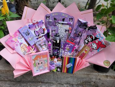 usaq pencekleri: Uşaq üçün “Kuromi/Hello Kitty” temalı böyük hədiyyə dəsti – məktəb və