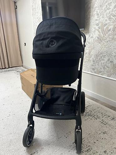 макси кози коляска: Люлька Cybex (серия Balios - Цвет: чёрный текстиль с белым внутренним — 2