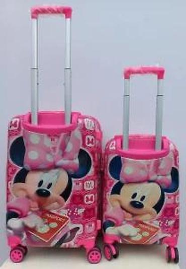 Rančevi, torbe i koferi: Dečiji koferi set – Minnie Mouse motiv - Set od 2 kofera u ružičastoj — 16