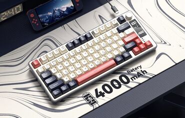 микрофон hyperx: Клавиатура, Мембранная, Bluetooth, Проводное подключение, Размер: 75%