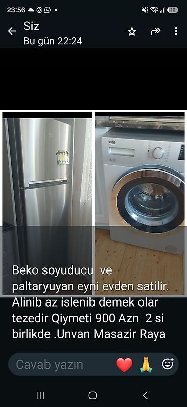 panel radyatır: Beko məişət texnikası dəsti – soyuducu və paltaryuyan maşın. - Marka — 1