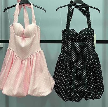 ps baletanke: Haljina retro na tufnice – kratki halter model sa mašnom. - Kroj: mini — 3