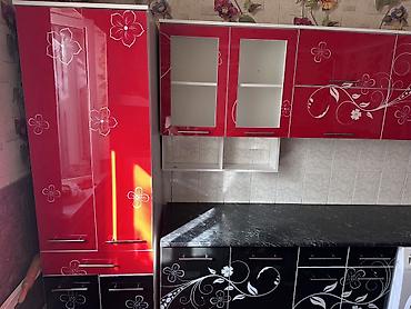 silver kitchen: Кухонный гарнитур с глянцевыми фасадами и цветочным принтом. Состав и — 5