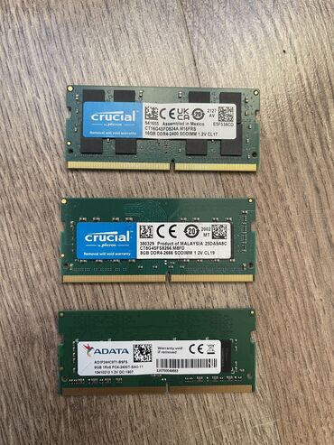 джойстик на ноутбук: Оперативная память, Crucial, 16 ГБ, DDR4, 2666 МГц, Для ноутбука