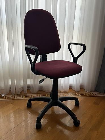 tək stullar: Ofis kreslosu – tənzimlənən, rahat və praktiki - Rəng: tünd bordo — 2