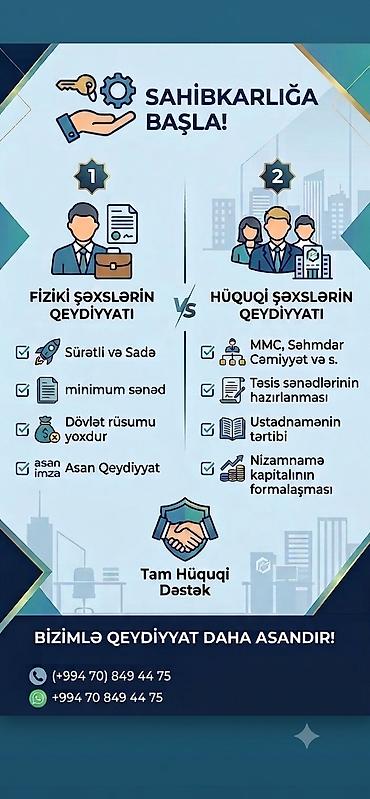 Digər xidmətlər: Mühasibat və Hüquqi Xidmətlər – Vergiödəyicilər və Startaplar üçün Tam — 2