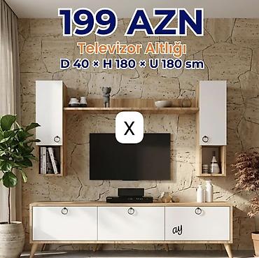 divar ref: Televizor altlığı – 199 AZN Ölçülər: Dərinlik 40 sm × Hündürlük 180 — 1