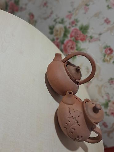 rozmarin bitkisi: Çay dəsti, rəng - Qəhvəyi, Keramika, Azərbaycan — 3