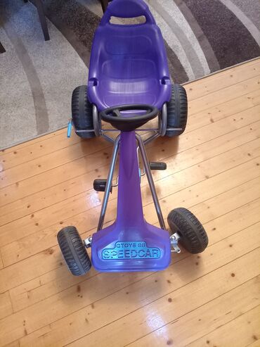 купить бу коляску: Uşaq pedallı go-kart – GToys 88 SPEEDCAR - Rəng: bənövşəyi (gövdə və