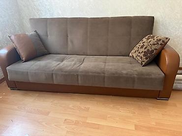 Divanlar: Divan-kravat, İşlənmiş, Açılan, Bazalı, Vеlur parça, Çatdırılma yoxdur — 2