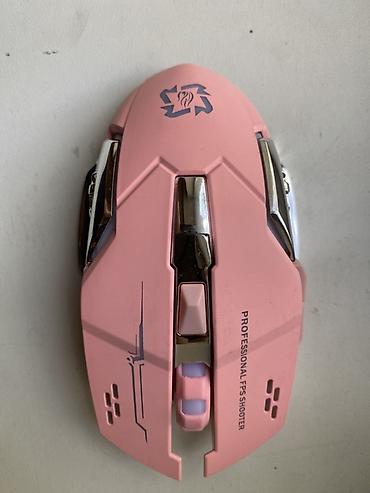 беспроводные игровые мышки: Игровая мышь (Game Mouse), розовая - Беспроводная перезаряжаемая мышь — 2