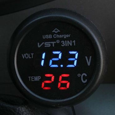 slavina i protočni bojler 2 u 1: 3u1 voltmetar, termometar i USB punjač za priključak upaljača u vozilu — 7