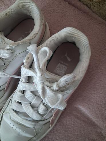 Patike: Puma dečije patike – koža/sintetika, bela boja sa puder‑roze Puma — 13