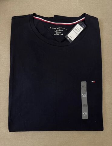 Головные уборы: Мужская футболка, Tommy Hilfiger, 2XL (EU 44), цвет - Синий