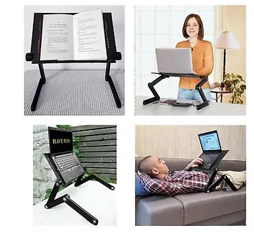 Druga oprema za računare i laptopove: Podesivi aluminijumski stalak/stočić za laptop - Višenamenski dizajn — 9