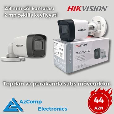 видеокамера hikvision: HİKVİSİON 2.8 mm çöl kamerası •2 mp kamera •1080p görüntü keyfiyyəti