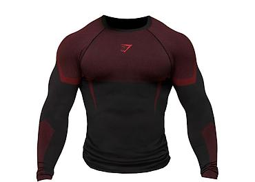 GYMSHARK ONYX V5 Longsleeve - Размер: М - Тип: облегающий