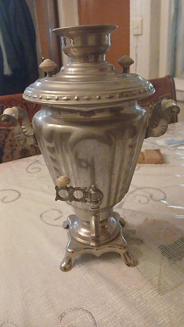 koz samovarı: Klassik metal samovar - Material: cilalanmış metal/gümüşü tonlu — 1