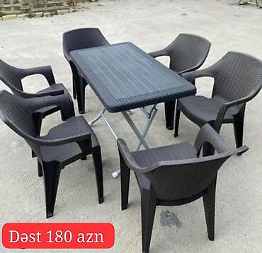 taxta stol stul: Yeni, Qatlanan, 6 stul — 1