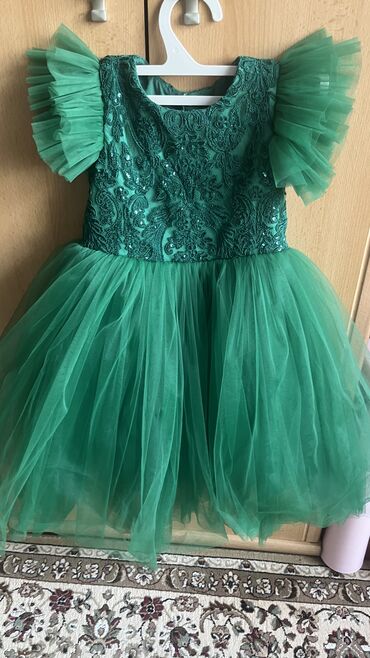 PL - Kid's Dress, цвет - Зеленый, Б/у