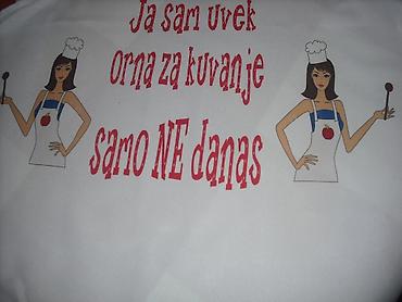 Ostali kućni dekor: Kecelje stampa po zelji cena 1700din
♦ — 11