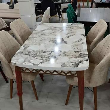 Masa və oturacaq dəstləri: 🇹🇷Türk istehsalı Möhtəşəm ✨✨ Kuxna üçün stol stul dəsti 2 stul 1 — 12